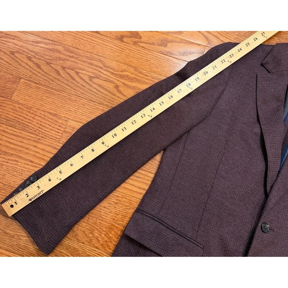 Bonobos Jetsetter Blazer 40R Burgundy Lanificio Fortex Unsturctured Tailored Fit